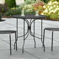 Lancaster Table & Seating Harbor Black 30'' Round Outdoor Standard Height Table with Ornate Legs 427COSM30RDB